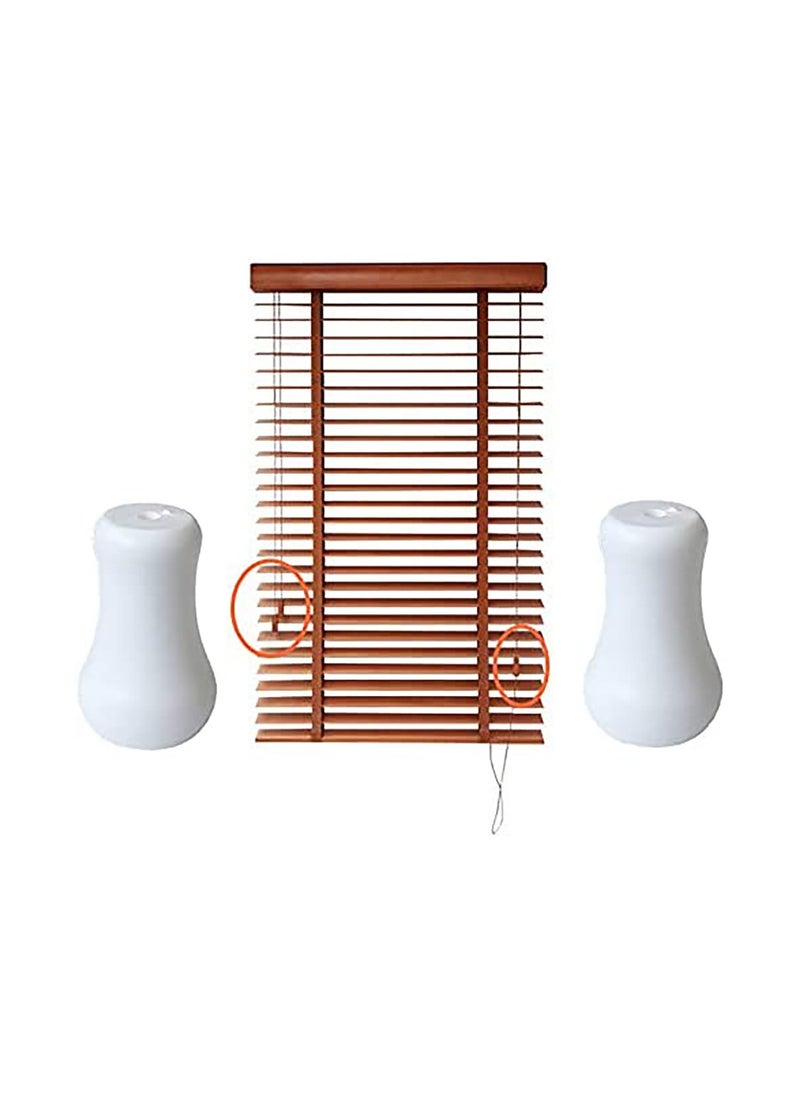 SYOSI - 30pcs White Plastic Cord Tassel Window Blind Cord Knobs Drops Pull End for Roman Shades Curtain Crafts Drawstring Tassels - Image 1