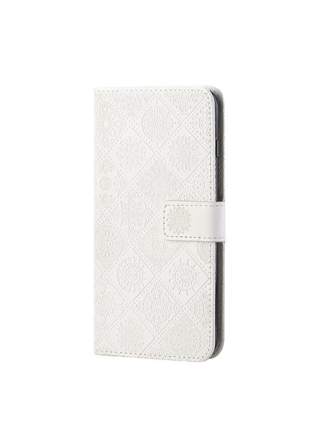 Zaboon Case For iPhone 12 Ethnic Style Embossed Pattern Horizontal Flip Leather Case with Holder & Card Slots & Wallet & Lanyard - Image 3