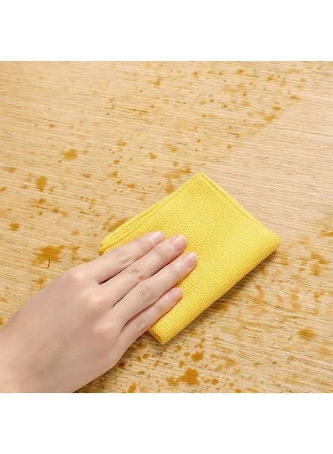 20-Piece Microfiber Cleaning Cloths with Magic Pull-Out Storage Box, Reusable Multi-Purpose Towels for Kitchen, Dishes, Home, Car, Super Absorbent Cleaning Wipes for Dust, Spills, Stains, and Deep Surface Cleaning-Yellow - Image 4