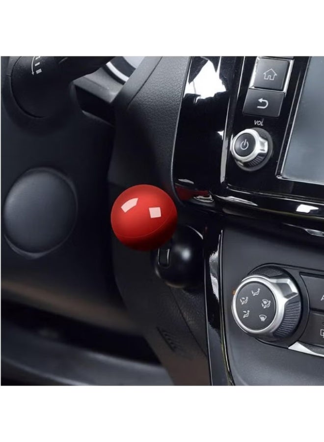 Car Push to Start on Rocker, Car One on Start Lever, Car Engine Start Stop on Joystick Starter Ball-bar Cover for Decorative Accessories Universal Size for Cars etc-Red - Image 2