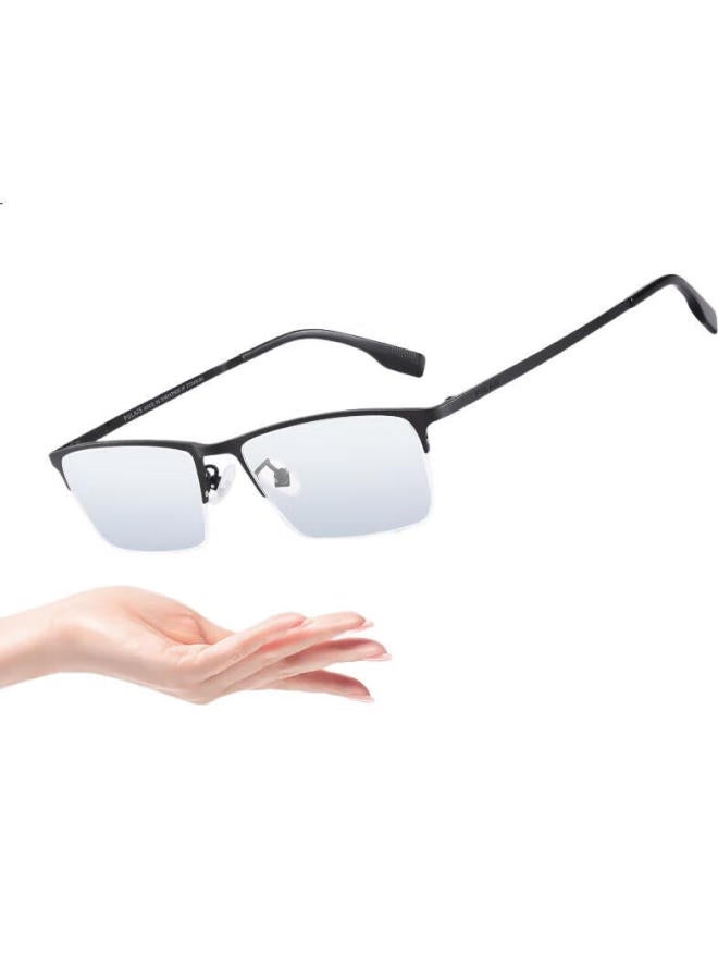 Pulais Men's Pure Titanium Imported Blue Light Blocking Progressive Reading Gl 19897a Dual-use For Distance And Reading +200 Degrees - Image 3