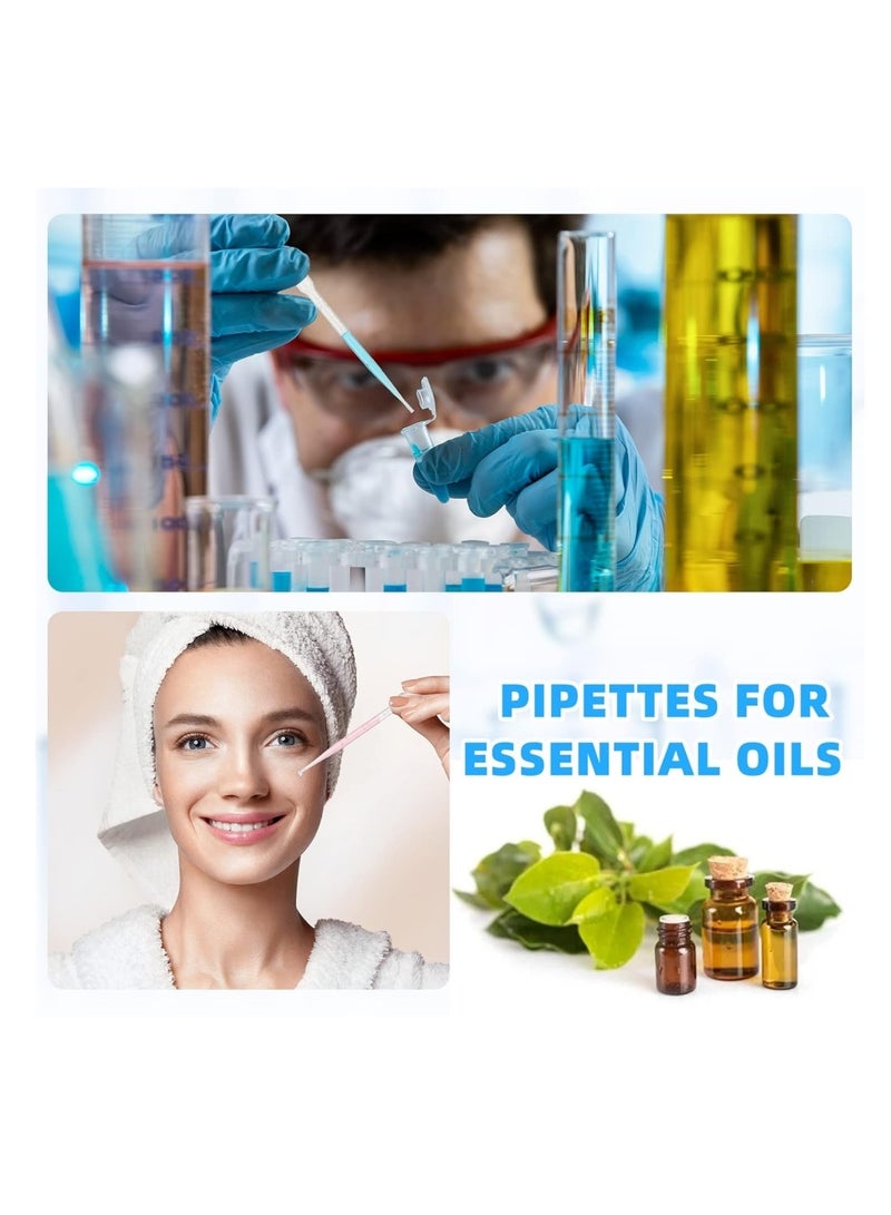 DAILYCHIC 100pcs Plastic Disposable Transfer Pipettes - 3ml Plastic Calibrated Graduated Eye Dropper Suitable for Lip Gloss Transfer Essential Oils Science Laboratory Experiment - Image 5