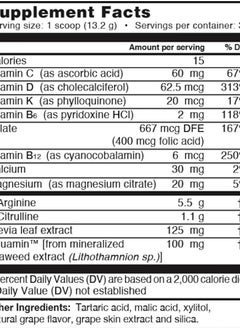 L-ARGININE PRO L-arginine Supplement Drink Mix Powder | 5,500mg of L-arginine Plus 1,100mg L-Citrulline (Grape Berry, 1 Jar)  - Image 3