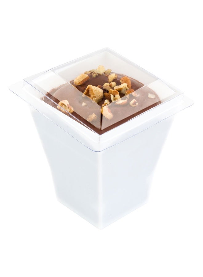 Restaurantware LIDS ONLY: 1.8 Inch Bonito Dessert Cup Lids, 100 Plastic Lids For Bonito Appetizer Cups - Cups Sold Separately, Snug Fit, Clear Plastic Dessert Shooter Plastic Lids, Secure Fit - Image 2