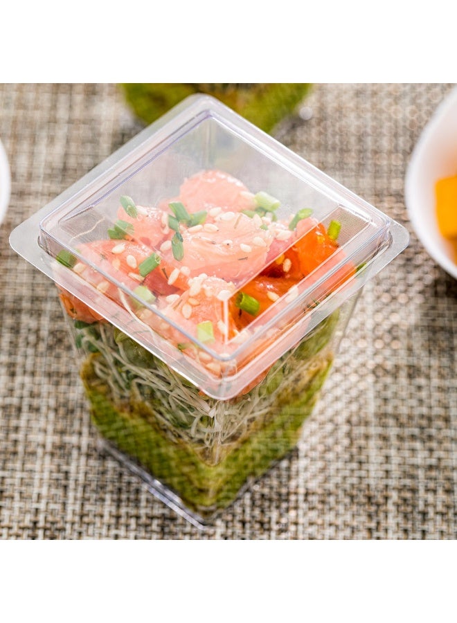 Restaurantware LIDS ONLY: 1.8 Inch Bonito Dessert Cup Lids, 100 Plastic Lids For Bonito Appetizer Cups - Cups Sold Separately, Snug Fit, Clear Plastic Dessert Shooter Plastic Lids, Secure Fit - Image 3