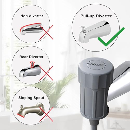 YOO.MEE Pets Shower Attachment, Quick Connect on Tub Spout w/Front Diverter, Ideal for Washing Pets and Cleaning Tub, Portable and Convenience - Image 2