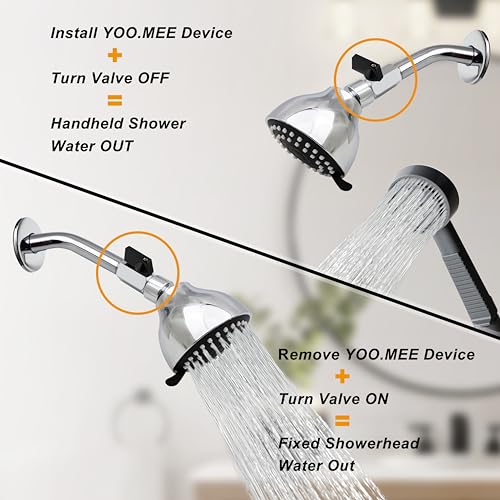 YOO.MEE Pets Shower Attachment, Quick Connect on Tub Spout w/Front Diverter, Ideal for Washing Pets and Cleaning Tub, Portable and Convenience - Image 4