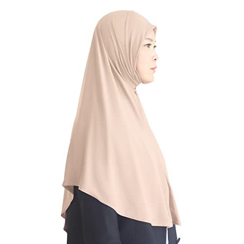 Modest Beauty Plain Hijab for Women Muslim Headscarf Islamic Scarf Easy to Wear Prayer Hijabs - Image 1
