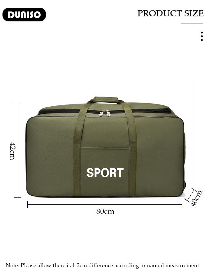 DUNISO Foldable Rolling Duffel Bag with 2 Wheels, Light Weight Travel Duffel bag with Large Loading Capacity, Inch Durable Travel Luggage Bag- Rugged, Collapsible Carry On Luggage Bag for Travel Camping Sports - Image 4