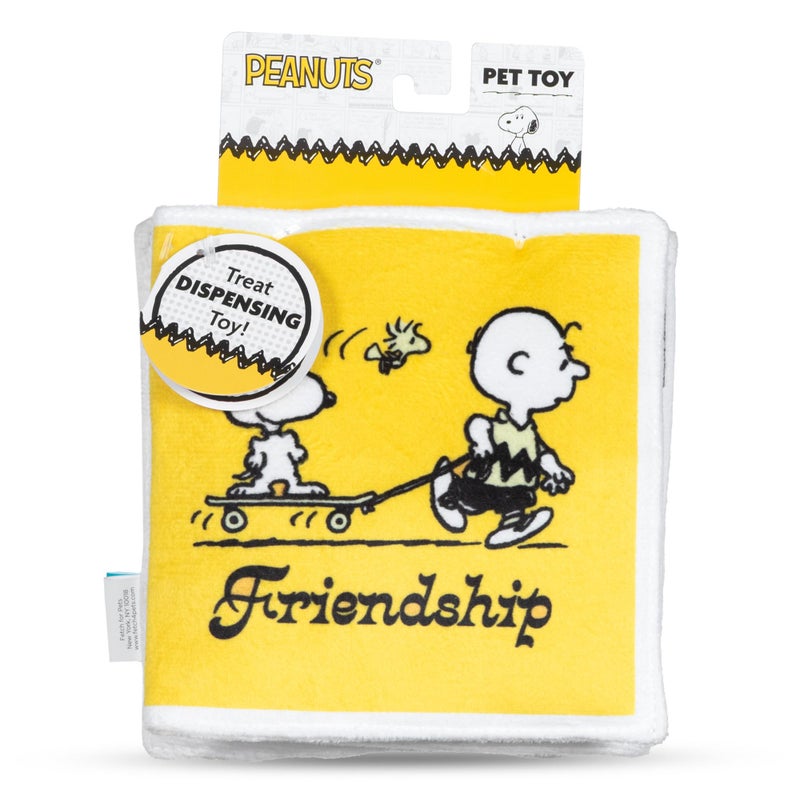 Peanuts for Pets Interactive Crinkle Friendship Comic Book Toy with Squeakers and Treat Pockets for Mental Stimulation, Snuffle Mat Dog Toy, 6x6â€ to 18â€ - Image 1