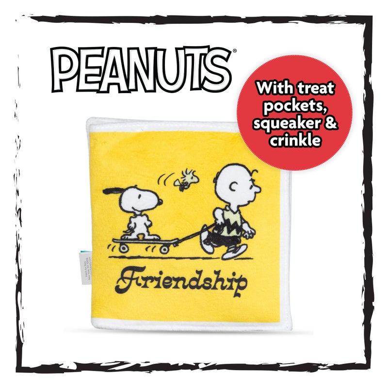 Peanuts for Pets Interactive Crinkle Friendship Comic Book Toy with Squeakers and Treat Pockets for Mental Stimulation, Snuffle Mat Dog Toy, 6x6â€ to 18â€ - Image 2