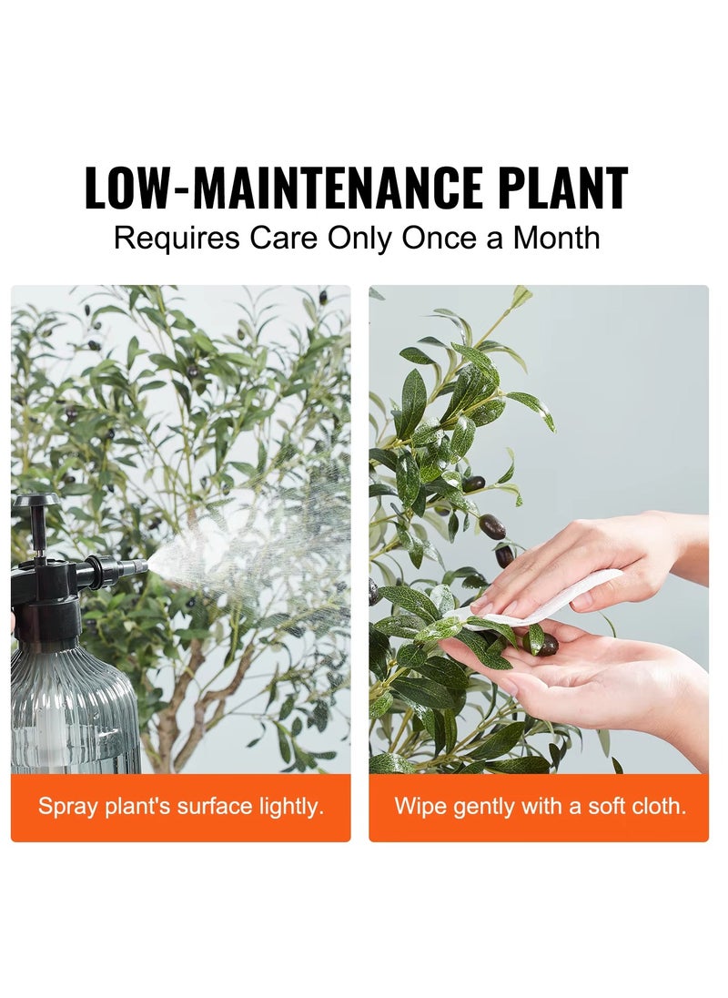 Generic Simulated Olive Tree Potted 59 Inches With Flower Pot Adjustable Branches Simulated Plants With Olive Fruits, Indoor Decoration Assembly And Maintenance Are Simple Suitable For Office, Shopping Mall  - Image 5