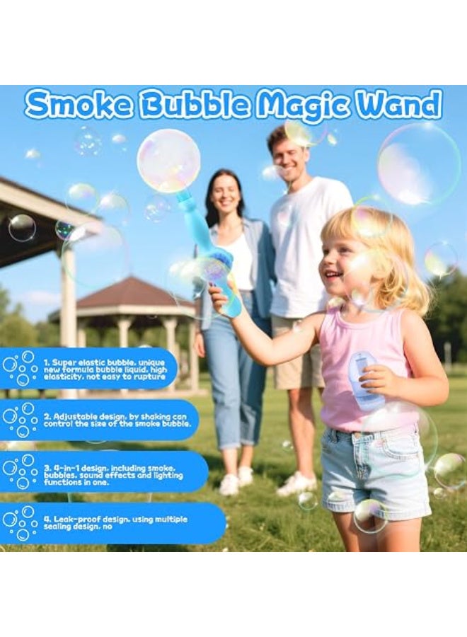Colorful Flexible Smoke Bubble Machine, Interactive Party Smoke Bubble Machine with Colorful Lights, Lightweight Design, Flexible Smoke Effect, Suitable for Fun Summer Outdoor Activities (Blue) - Image 2