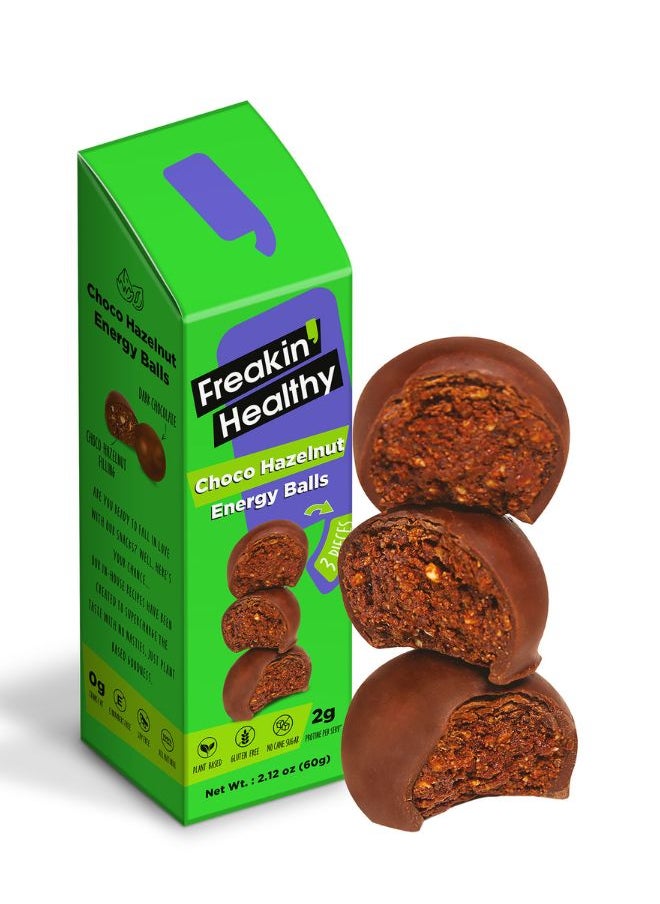 Freakin Healthy Protein Balls Choco Hazelnut 60g  - Image 1