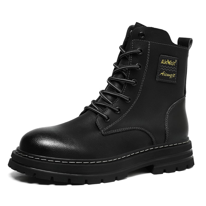Large Size Martin Boots Men'S And Women'S Couples Trendy Boots Roman Boots Outdoor Desert Boots Cowhide Workwear Boots Short Boots Leather Boots - Image 1