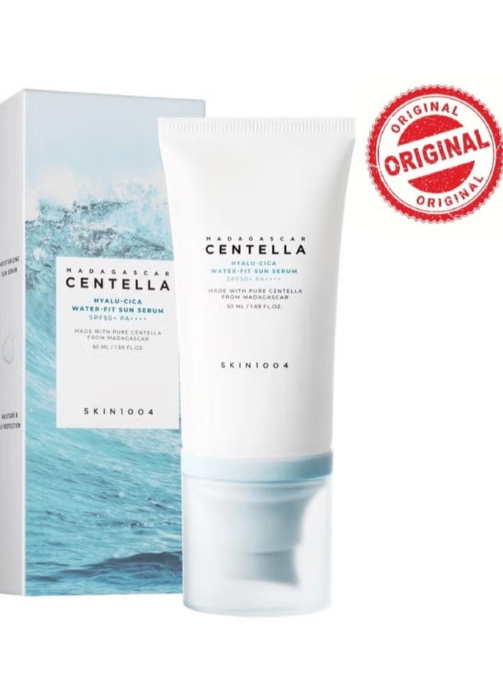 SKIN Madagascar Centella Hyalu Cica Water Fit Sun Serum SPF 50 - Hydrating and Soothing UV Protection  - Image 1