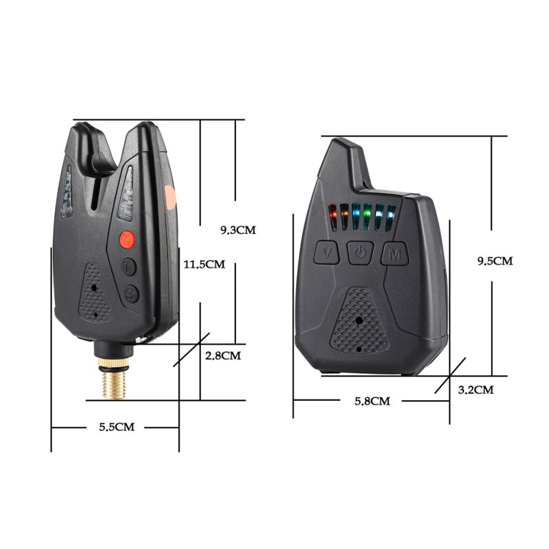 COONOR Electronic Fishing Alerts Bite Alarm LED Wireless Fishing Alarm Digital Fishing Receiver Sound Alert Kit with Case 200m - Image 4