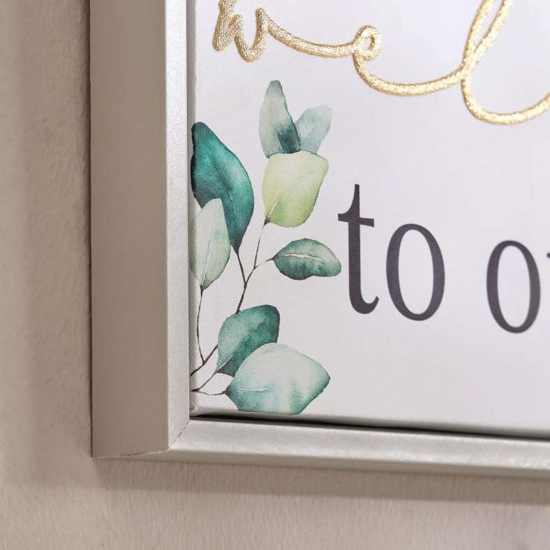 Pan Home Welcome Home Wall Art 18.8x42cm - White - 191AIC9903951 - Image 2