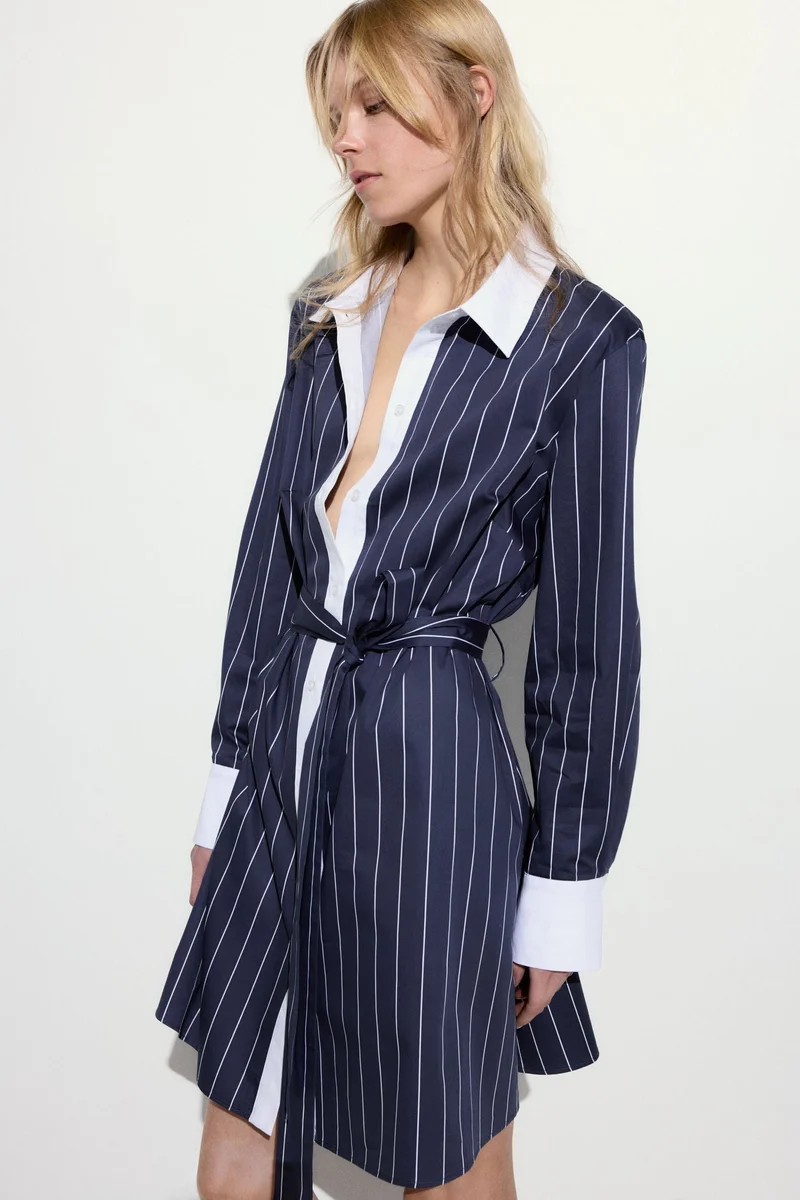H&M Tie-belt shirt dress
