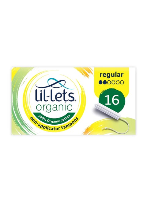 Organic Cotton Non-Applicator Tampons - Regular Uncented