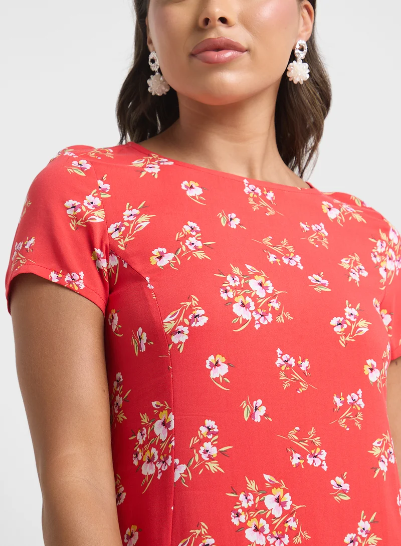 DeFacto Floral A-Line Dress
