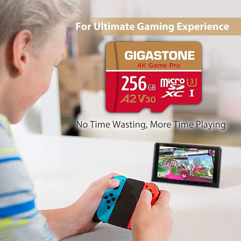 Gigastone [5-Yrs Free Data Recovery] Gigastone 256GB Micro SD Card, 4K Game Pro, MicroSDXC Memory Card for Nintendo-Switch, GoPro, Action Camera, DJI, UHD Video, R/W up to 100/60MB/s, UHS-I U3 A2 V30 C10 - Image 5