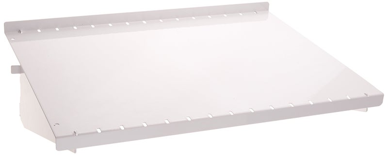 Wall Control Shelf 12in Deep Pegboard Shelf Assembly for Wall Control Pegboard and Slotted Tool Board - White - Image 1