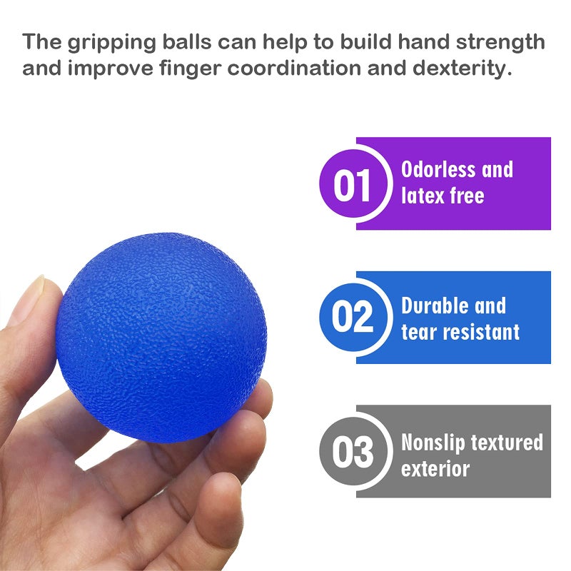 LETAYAR 3 Multiple Resistance Stress Relief Gel Balls for Hand Finger Wrist Exercise Muscles Arthritis Training Grip Exerciser Strengthening, Hand Grip Strength Train Ball for Adults - Image 4