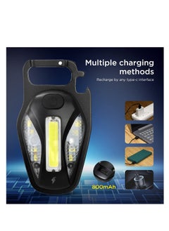 Generic COB Work Light, Portable Waterproof Small Led Keychain Flashlights, Rechargeable Cob Keychain Light, Collapsible Bracket and Strong Magnet, Perfect for Night Running, Camping  - Image 2