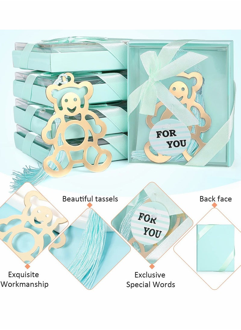 Generic - 20 Baby Shower Favors Metal Bookmarks for Guests  Bear Decorations Individual Packages Ideal for Birthday and Bridal Shower Gifts - Image 1