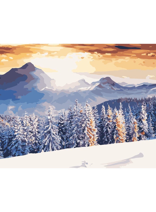 NIBEMINENT City Night View Pattern Oil Painting By Hand Craft Painted For Home Decor Multicolour 15.74x19.68inch - Image 1