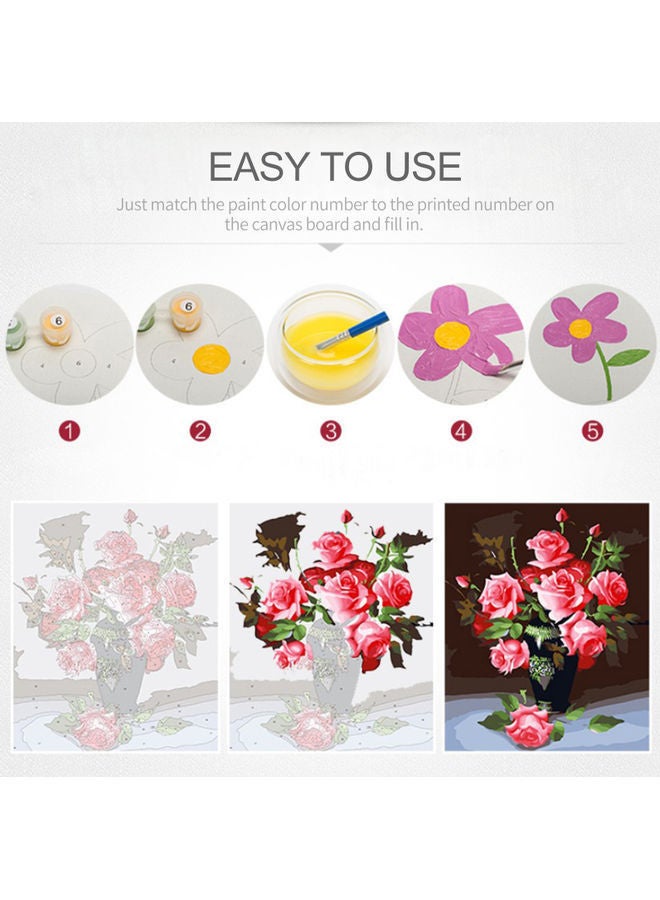 NIBEMINENT City Night View Pattern Oil Painting By Hand Craft Painted For Home Decor Multicolour 15.74x19.68inch - Image 4