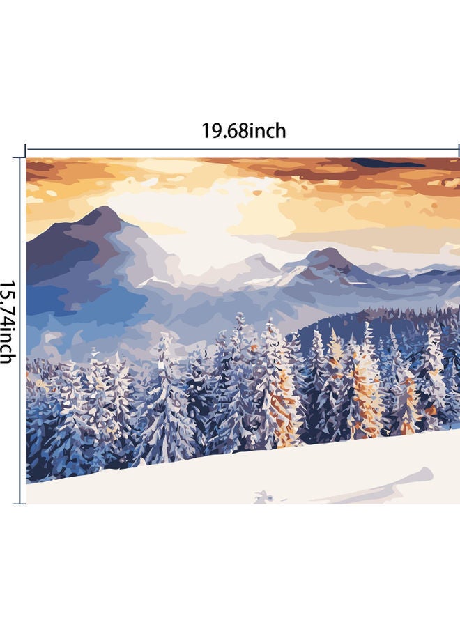 NIBEMINENT City Night View Pattern Oil Painting By Hand Craft Painted For Home Decor Multicolour 15.74x19.68inch - Image 2