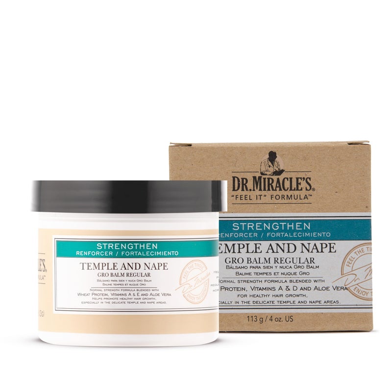 Dr Miracle's Dr. Miracle's Temple and Nape Gro Balm - For Healthy Hair Growth, Contains Wheat Protein, Aloe, Vitamin A, Vitamin D, Strengthens, Promotes Growth, 4 oz - Image 2