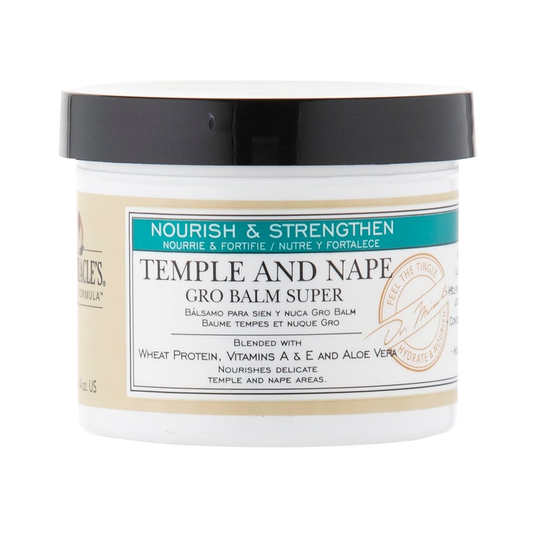 Dr Miracle's Dr. Miracle's Temple and Nape Gro Balm - For Healthy Hair Growth, Contains Wheat Protein, Aloe, Vitamin A, Vitamin D, Strengthens, Promotes Growth, 4 oz - Image 1