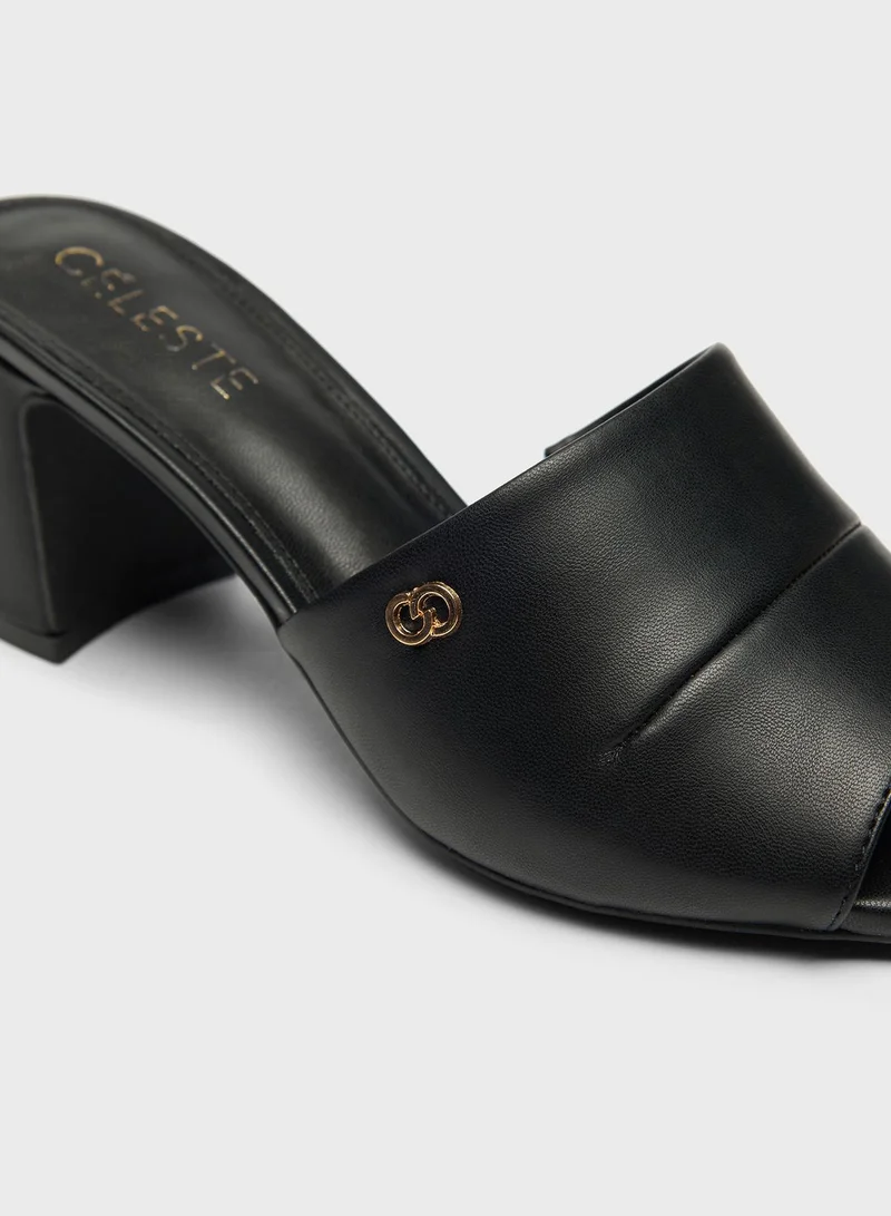 Celeste Single Strap Mid Heel Sandals