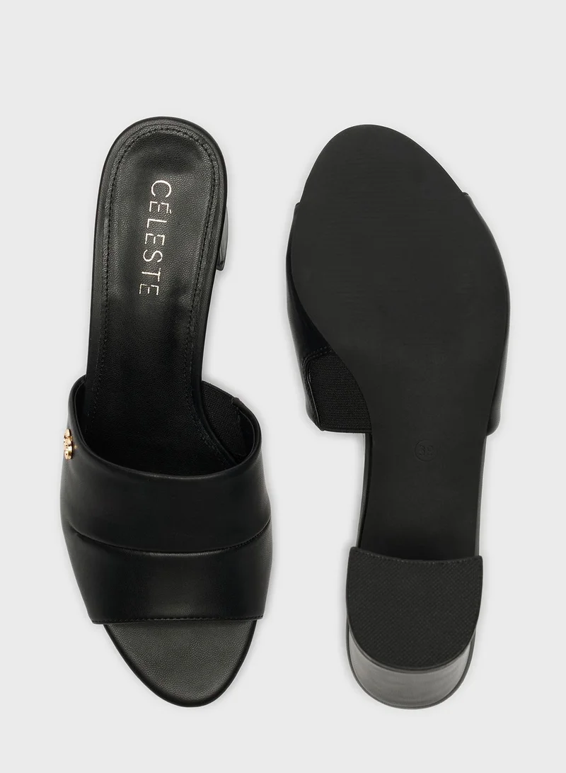 Celeste Single Strap Mid Heel Sandals