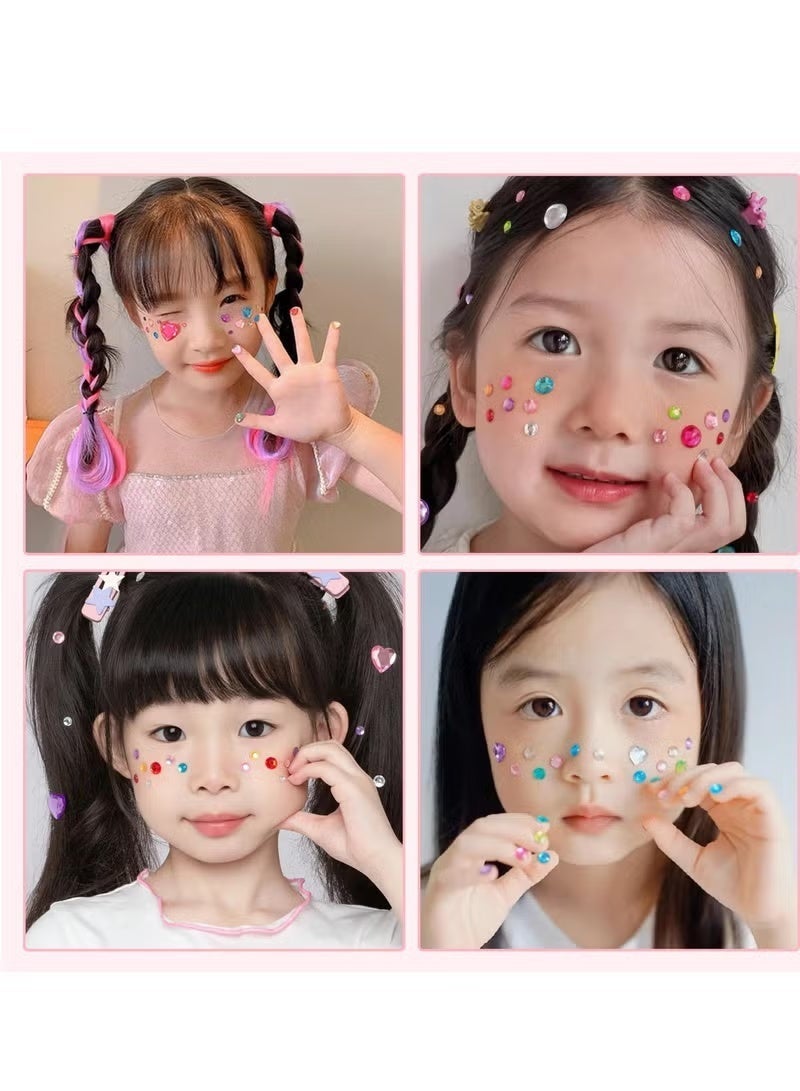 Gecomo 7 PCS Gem Stickers Rhinestones, Self Adhesive Jewels Stickers,Acrylic Gems Embellishment DIY Glitter Decorative Diamonds Small Stickers for Kids - Image 5