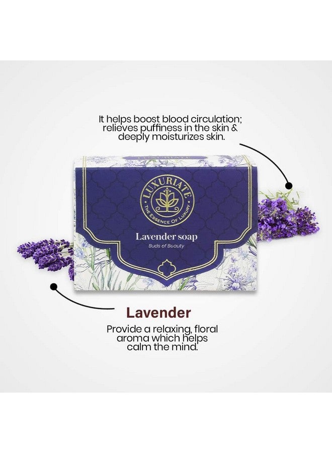 LUXURIATE Lavender Skin & Bath Gift Set Box - 5PC - Soaps, Cream, Body Wash, Bath Salt - Gift for Women - Image 5