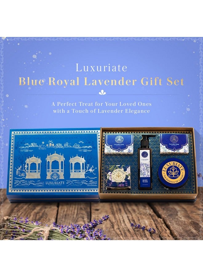 LUXURIATE Lavender Skin & Bath Gift Set Box - 5PC - Soaps, Cream, Body Wash, Bath Salt - Gift for Women - Image 3