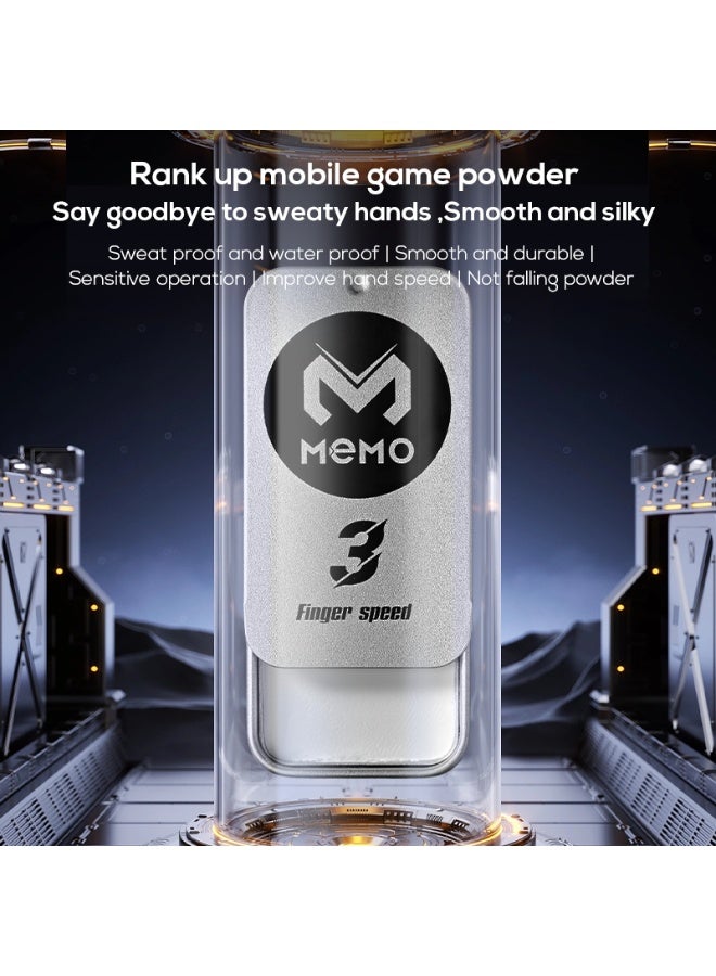 MEMO FS03 Gaming Finger Powder, Anti-Sweat & Anti-Slip Finger Speed Powder for Smooth Touch Control, Faster Response and Improved Precision for Mobile Gaming, Ipad, redmagic, iphone, samsung etc - Image 3
