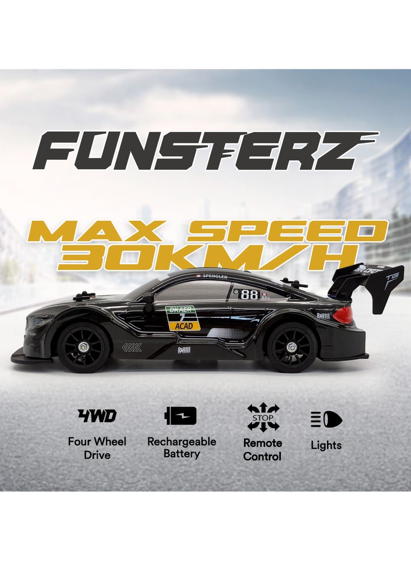 فونسترز سيارة فانسترز دريفت سيريز للتحكم عن بُعد | سيارة دفع رباعي بمقياس 1:16 مزودة بإضاءة LED وملحقاتها | سيارة سباق دريفت عالية السرعة بتردد 2.4 جيجاهرتز للأطفال من سن 6 سنوات فما فوق | سيارة كهربائية حمراء للتحكم عن بُعد مزودة ببطارية قابلة لإعادة الشحن - Image 3