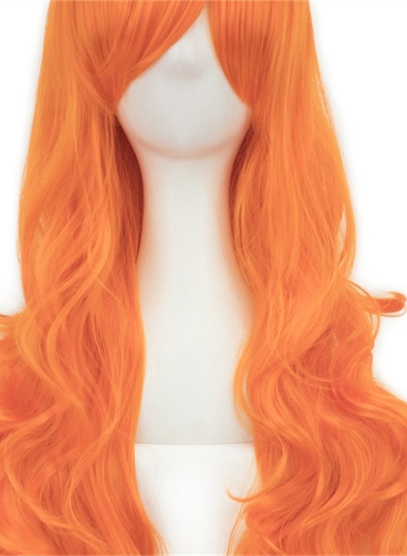 80cm anime long curly hair high temperature silk curly hair cosplay wig costumes dress up wig - Image 3