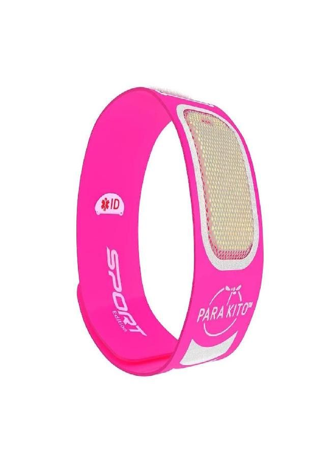 Para'Kito PARA'KITO Mosquito Insect & Bug Repellent Wristband - Waterproof, Outdoor Pest Repeller Bracelet w/Natural Essential Oils - Sport Edition (Fuschia)  - Image 1