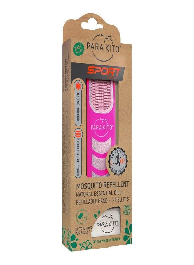 Para'Kito PARA'KITO Mosquito Insect & Bug Repellent Wristband - Waterproof, Outdoor Pest Repeller Bracelet w/Natural Essential Oils - Sport Edition (Fuschia)  - Image 4