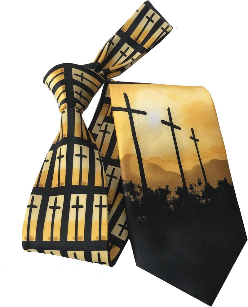 Melody Religious Ties Jesus Christian Tie Christmas Necktie for Men - Image 3