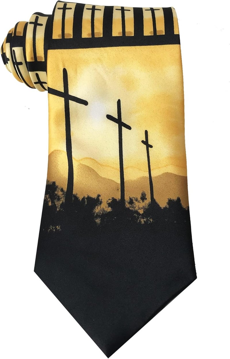 Melody Religious Ties Jesus Christian Tie Christmas Necktie for Men - Image 1
