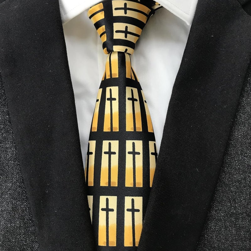 Melody Religious Ties Jesus Christian Tie Christmas Necktie for Men - Image 2