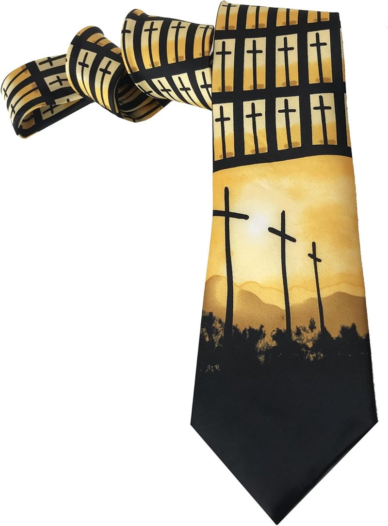 Melody Religious Ties Jesus Christian Tie Christmas Necktie for Men - Image 4