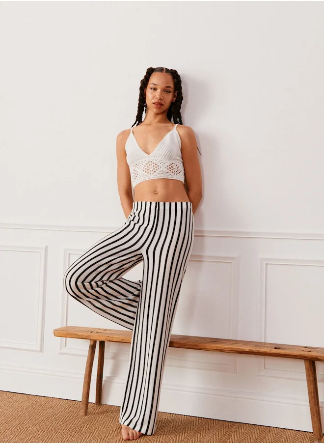 UNDIZ Wide-leg crochet trousers